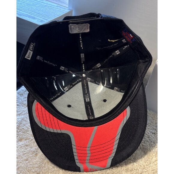 New Era Boston Red Sox Hat 9Fifty Snapback Black Red Splash Logo MLB Baseball - Picture 5 of 8